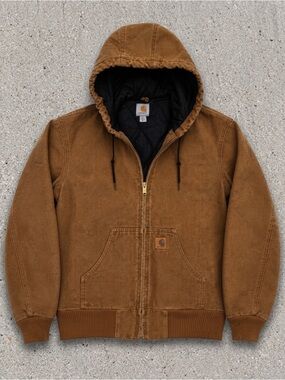 Carhartt J140-B17 BROWN SANDSTONE QUILTED FLANNEL-LINED ACTIVE JACKET